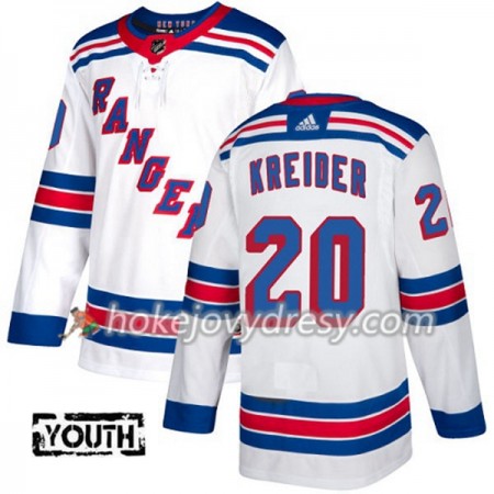 Dětské Hokejový Dres New York Rangers Chris Kreider 20 Bílá 2017-2018 Adidas Authentic